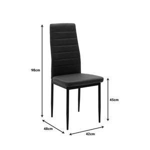 Τραπεζαρία Manka-Parker  σετ 3τεμ mdf σε μαύρη-sonoma απόχρωση 80x80x77εκ - Pakobazaar