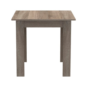 Τραπεζαρία Manka-Parker  σετ 3τεμ mdf σε μαύρη-sonoma truffle απόχρωση 80x80x77εκ - Pakobazaar