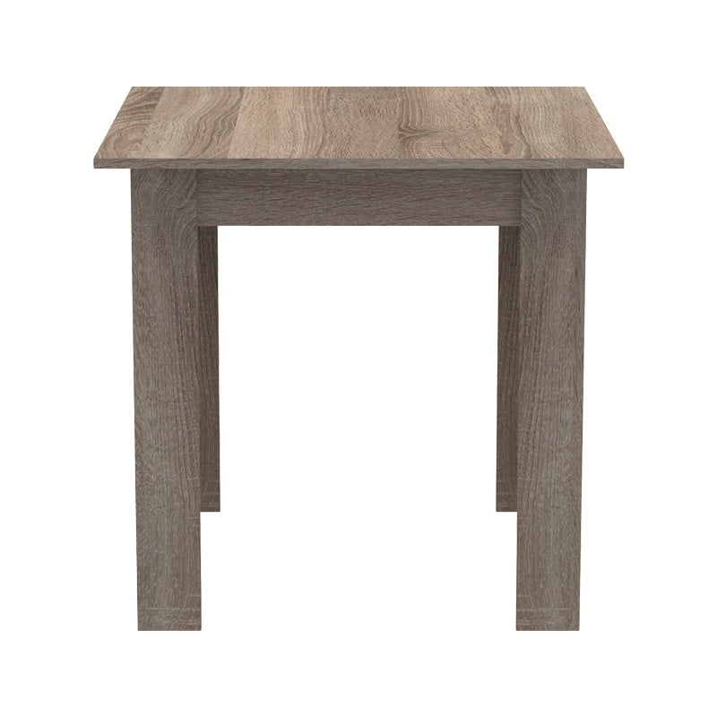 Τραπεζαρία Manka-Parker  σετ 3τεμ mdf σε μαύρη-sonoma truffle απόχρωση 80x80x77εκ