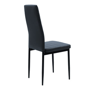 Τραπεζαρία Manka-Parker  σετ 3τεμ mdf σε μαύρη-sonoma truffle απόχρωση 80x80x77εκ - Pakobazaar