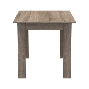 Τραπεζαρία Manka-Gaston  σετ 5τεμ σε sonoma truffle-μαύρη απόχρωση 110x80x77εκ - Pakobazaar