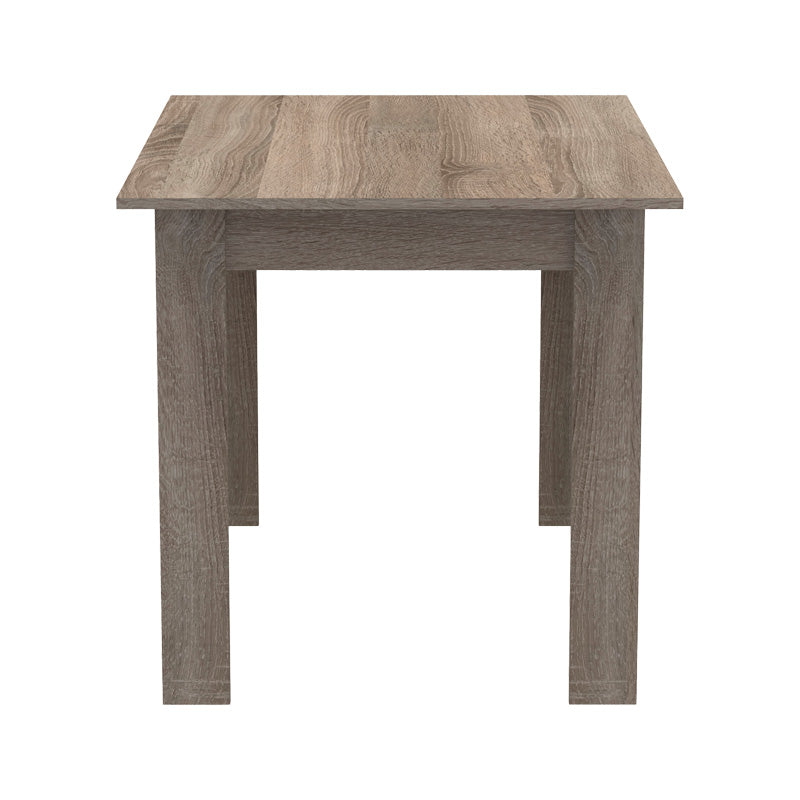Τραπεζαρία Manka-Gaston  σετ 5τεμ σε sonoma truffle-μαύρη απόχρωση 110x80x77εκ - Pakobazaar
