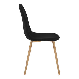 Τραπεζαρία Julita-Bella  σετ 3τεμ mdf σε μαύρη-φυσική απόχρωση Φ60x73εκ - Pakobazaar