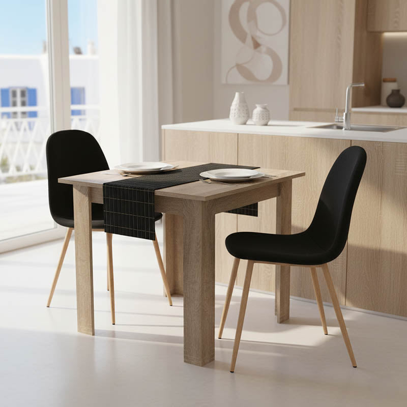 Τραπεζαρία Manka I-Bella  σετ 3τεμ σε sonoma απόχρωση 80x80x77εκ - Pakobazaar