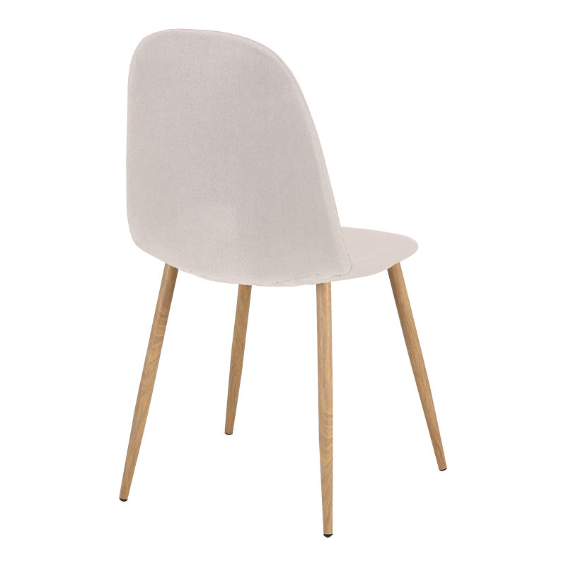 Τραπεζαρία Bella-Julita  MDF σετ 3τεμ λευκό-πόδια φυσικό Φ80x73εκ - Pakobazaar