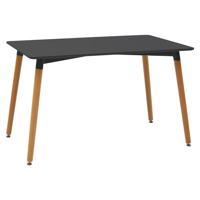 Τραπεζαρία Natali-Noor  σετ 5τεμ MDF λευκό-μπεζ-μαύρο 120x80x76εκ - Pakobazaar