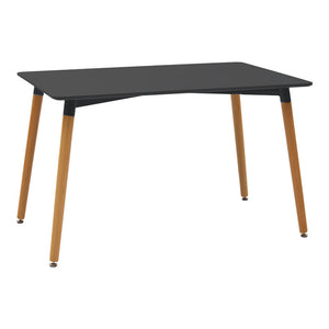 Τραπεζαρία Natali-Noor  σετ 5τεμ MDF λευκό-μπεζ-μαύρο 120x80x76εκ - Pakobazaar