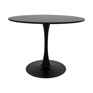 Τραπεζαρία Balou-Noor  σετ 5τεμ MDF μαύρο-μπεζ Φ100x73εκ - Pakobazaar
