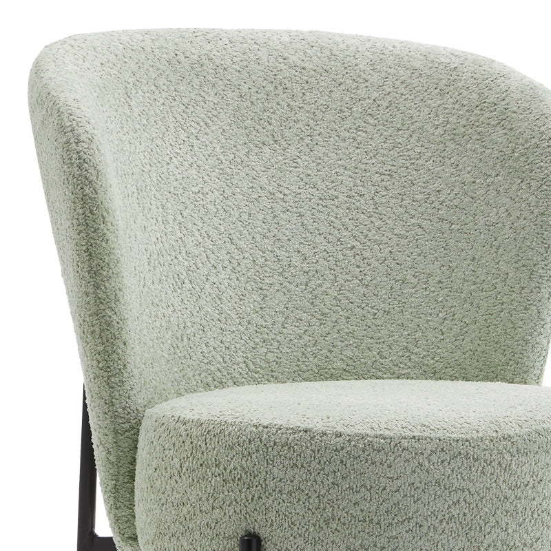 Τραπεζαρία Balou-Houlian  σετ 3τεμ MDF μαύρο-ύφασμα μέντα Φ80x73εκ - Pakobazaar