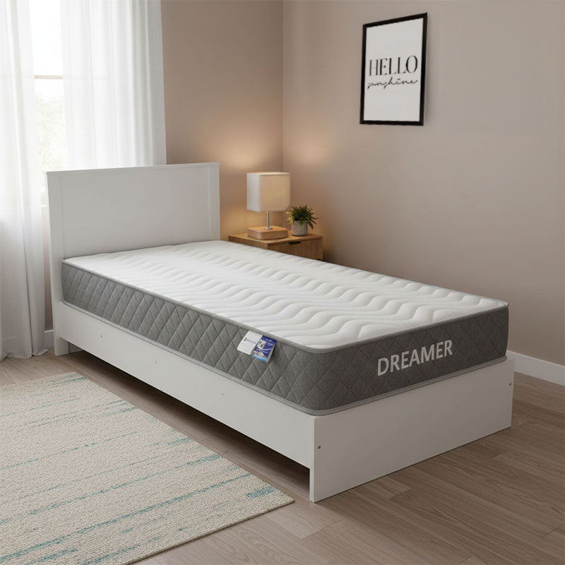 Κρεβάτι με στρώμα Athos-Dreamer  λευκό 90x190εκ - Pakobazaar