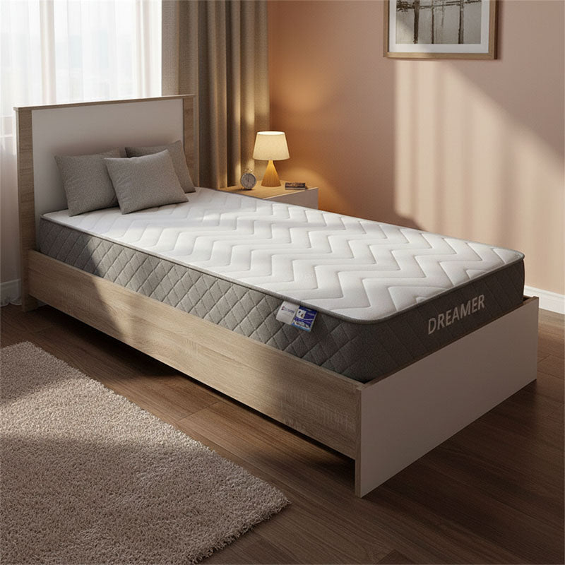 Κρεβάτι με στρώμα Athos-Dreamer  sonoma-λευκό 90x190εκ - Pakobazaar