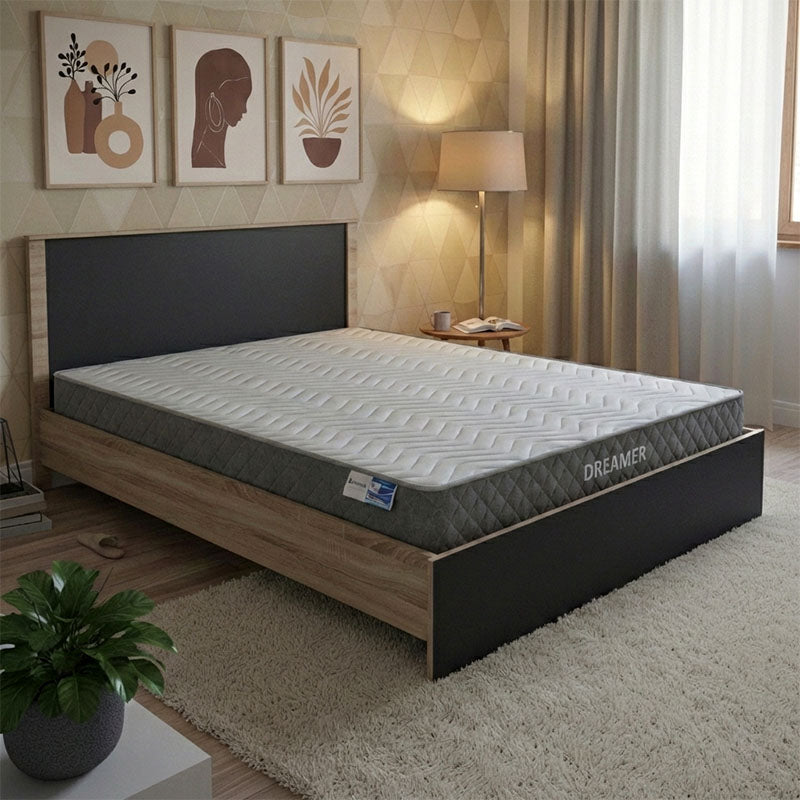 Κρεβάτι με στρώμα Athos-Dreamer  sonoma-ανθρακί 160x200εκ - Pakobazaar