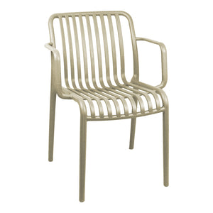 Τραπεζαρία Groovy Zoi  σετ 3τεμ cappuccino PP 60x60x76εκ - Pakobazaar