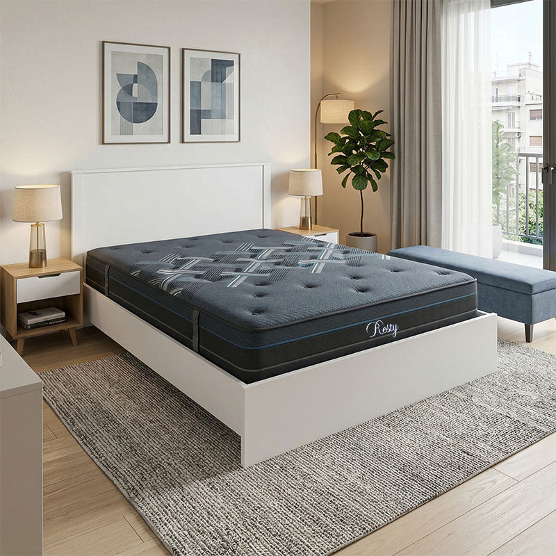 Κρεβάτι με στρώμα Athos-Resty  λευκό 160x200εκ - Pakobazaar