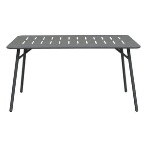Τραπεζαρία Moraja Deraby Ι  σετ 5τεμ μαύρο μέταλλο 140x80x72εκ