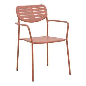 Τραπεζαρία Moraja Deraby  σετ 5τεμ terracotta μέταλλο 140x80x72εκ - Pakobazaar
