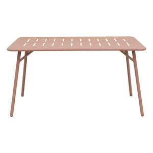 Τραπεζαρία Moraja Deraby Ι  σετ 5τεμ terracotta μέταλλο 140x80x72εκ - Pakobazaar