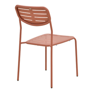 Τραπεζαρία Moraja Deraby Ι  σετ 5τεμ terracotta μέταλλο 140x80x72εκ - Pakobazaar