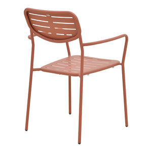 Τραπεζαρία Moraja Deraby  σετ 3τεμ terracotta μέταλλο 70x70x73εκ - Pakobazaar