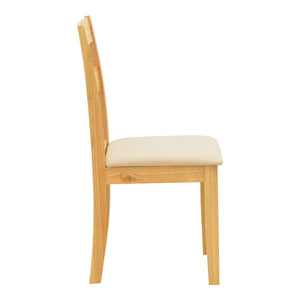 Τραπεζαρία Dallan Country  5τεμ σε φυσική απόχρωση rubberwood 120-150x80x74εκ - Pakobazaar