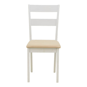 Τραπεζαρία Dallan Mabor  5τεμ λευκό rubberwood 120-150x80x73,8εκ - Pakobazaar