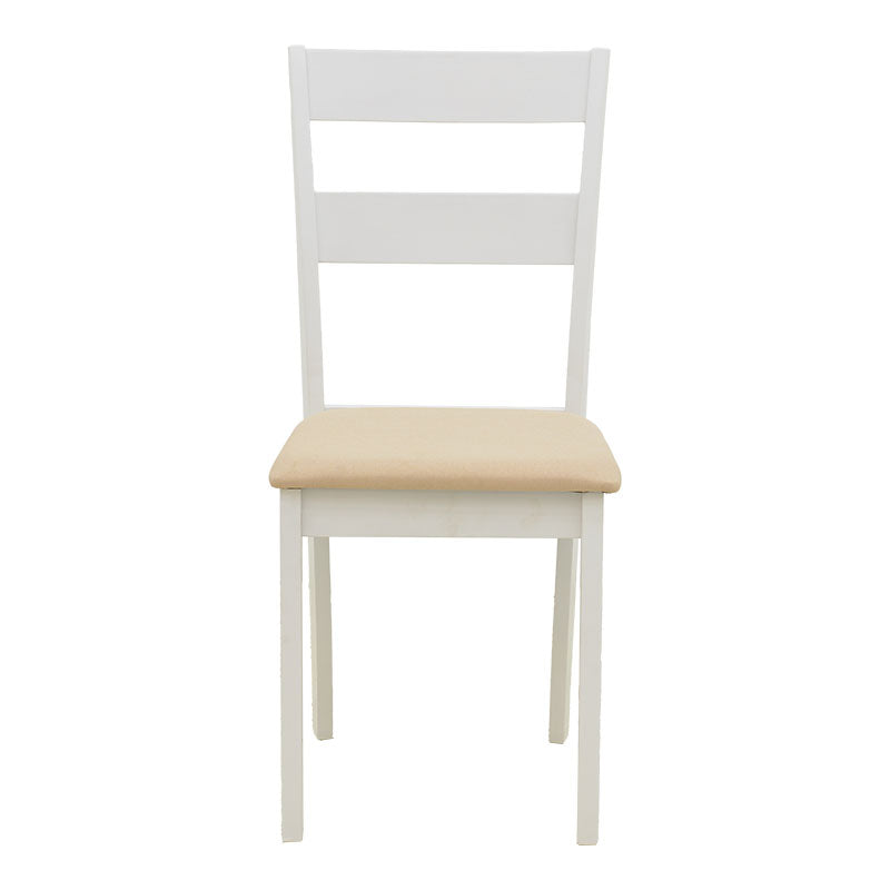Τραπεζαρία Dallan Mabor  5τεμ λευκό rubberwood 120-150x80x73,8εκ