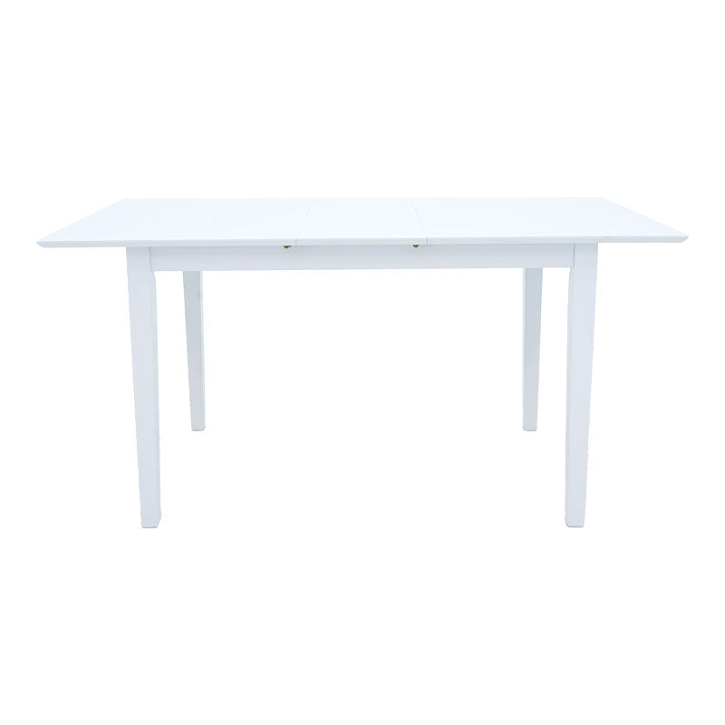 Τραπεζαρία Dallan Mabor  5τεμ λευκό rubberwood 120-150x80x73,8εκ