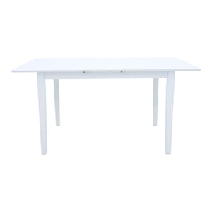 Τραπεζαρία Dallan Mabor  7τεμ λευκό rubberwood 120-150x80x73,8εκ - Pakobazaar