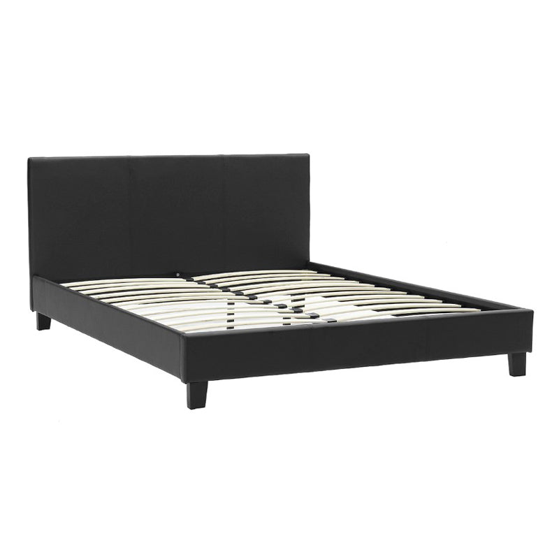 Κρεβάτι με στρώμα Nevil-Utopia  pu μαυρο 150x200εκ - Pakobazaar