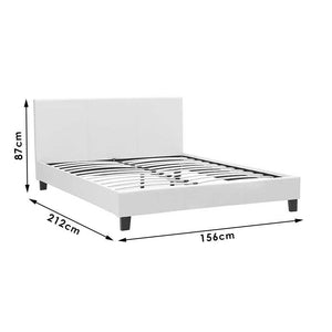 Κρεβάτι με στρώμα Nevil-Utopia  pu λευκό 150x200εκ - Pakobazaar