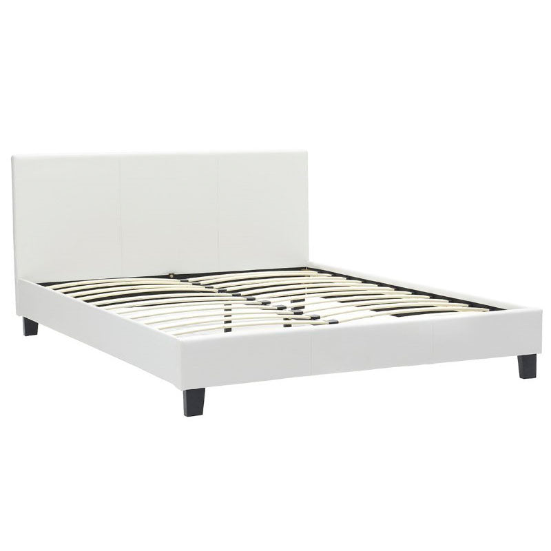 Κρεβάτι με στρώμα Nevil-Nemesis  pu λευκό 150x200εκ - Pakobazaar