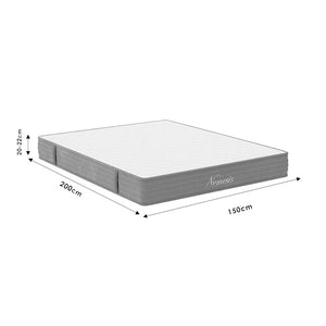 Κρεβάτι με στρώμα Nevil-Nemesis  pu λευκό 150x200εκ - Pakobazaar