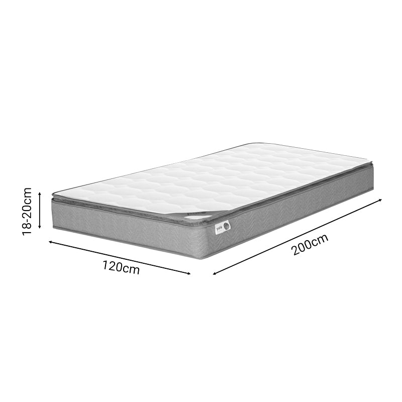Κρεβάτι με στρώμα και συρτάρι Olympus-Perfecto  λευκό 120x200εκ