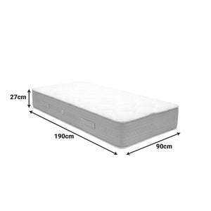 Κρεβάτι με στρώμα Athos Sleepy  sonoma 90x190εκ - Pakobazaar