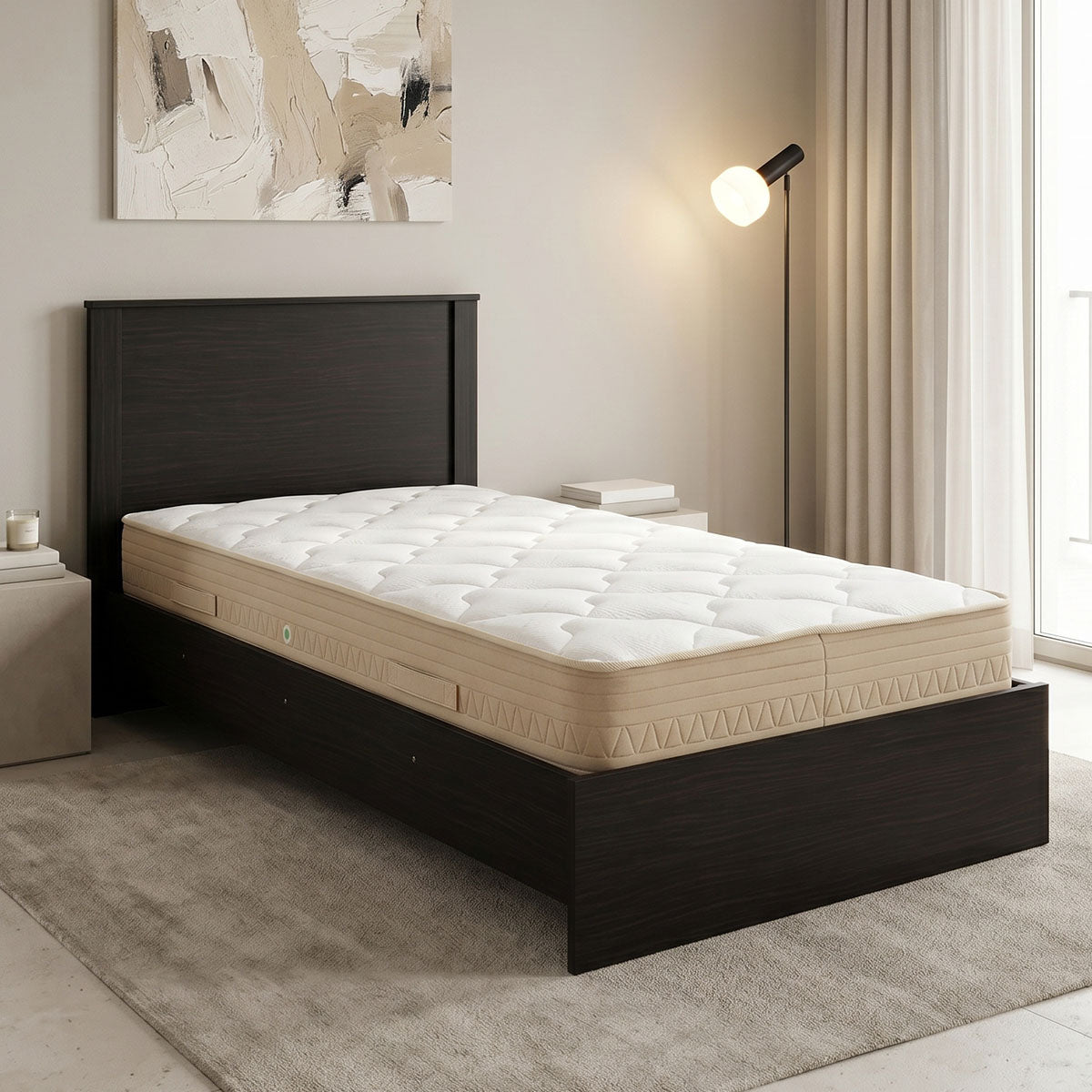 Κρεβάτι με στρώμα Athos Sleepy  wenge 90x190εκ - Pakobazaar