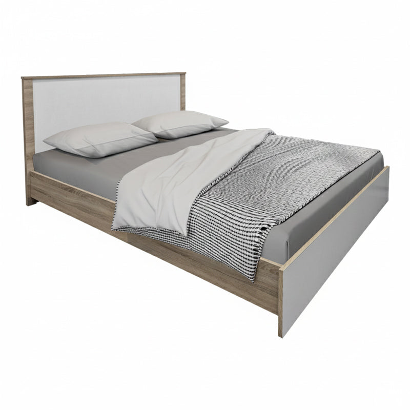 Κρεβάτι με στρώμα Athos Sleepy  sonoma λευκό 160x200εκ - Pakobazaar