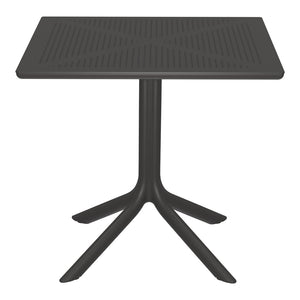 Τραπεζαρία Zoi Groovy  σετ 5τεμ ανθρακί PP 80x80x74εκ - Pakobazaar