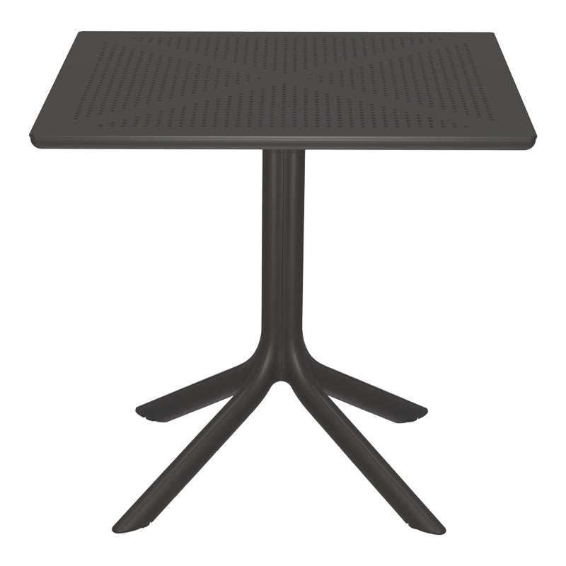 Τραπεζαρία Zoi Groovy  σετ 5τεμ ανθρακί PP 80x80x74εκ - Pakobazaar