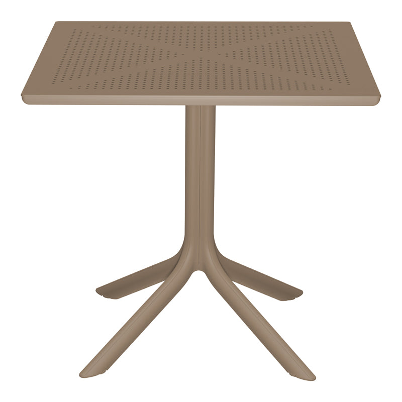 Τραπεζαρία Zoi Groovy  σετ 3τεμ cappuccino PP 80x80x74εκ