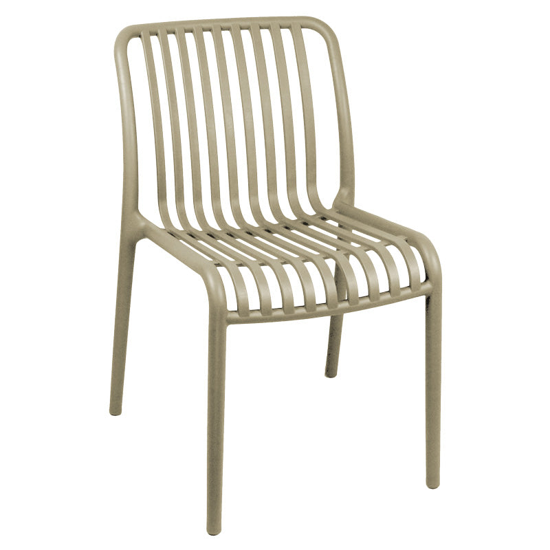 Τραπεζαρία Zoi Groovy  σετ 3τεμ cappuccino PP 80x80x74εκ