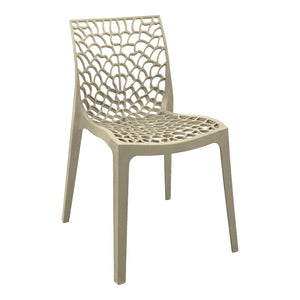 Τραπεζαρία Mercon Hush  σετ 3τεμ cappuccino PP Φ60x75εκ