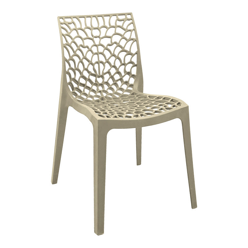 Τραπεζαρία Mercon Hush  σετ 3τεμ cappuccino PP Φ60x75εκ