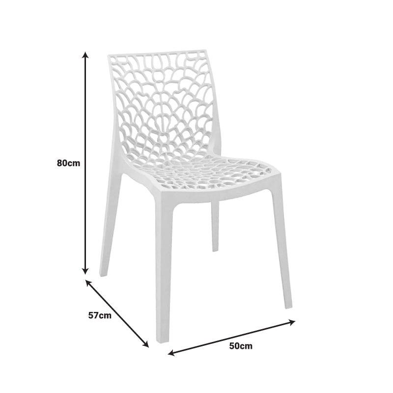 Τραπεζαρία Mercon Hush  σετ 3τεμ cappuccino PP Φ60x75εκ