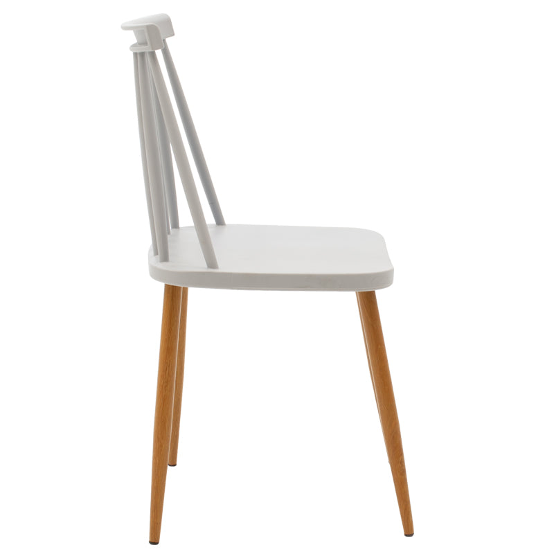 Τραπεζαρία με Καρέκλες Aurora γκρι και Τραπέζι Antoro γυαλί με μαύρο μέταλο Φ100x75εκ Σετ 5τεμ - Pakobazaar