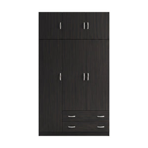 Ντουλάπα τρίφυλλη με πατάρι Alvia  wenge 150x51x240εκ