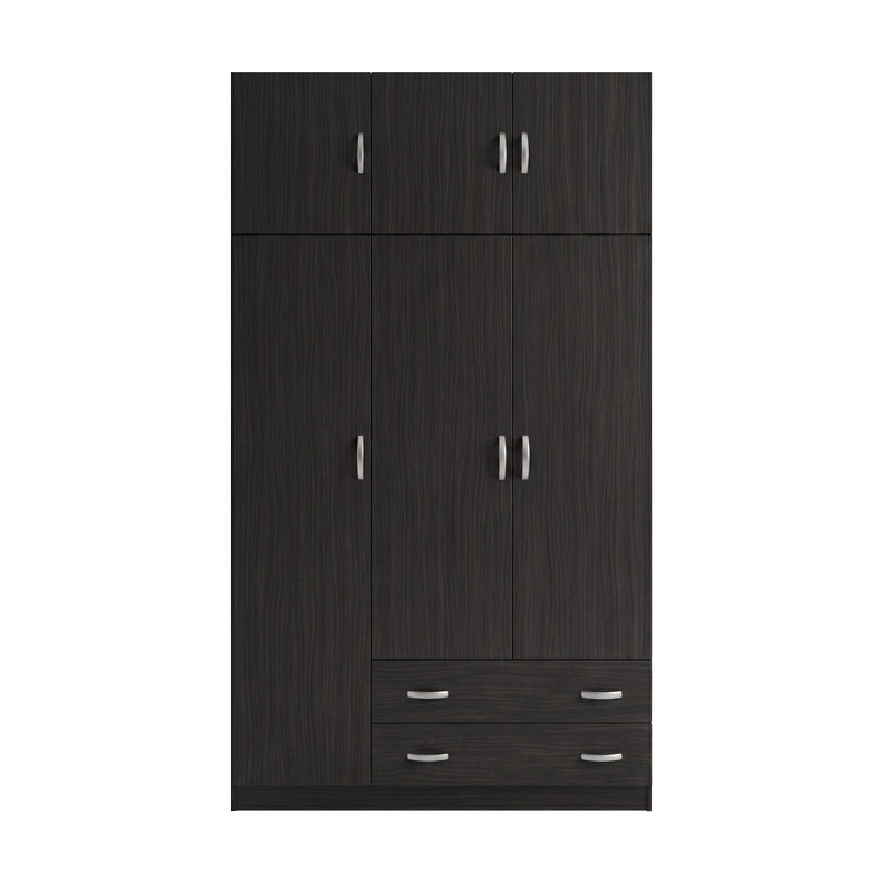 Ντουλάπα τρίφυλλη με πατάρι Alvia  wenge 150x51x240εκ