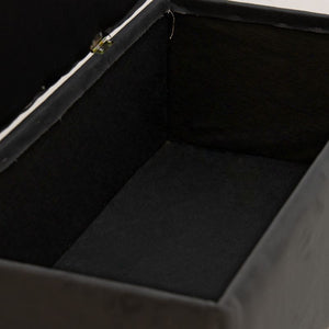 Σκαμπό-μπαούλο Elone  γκρι-καρυδί 90x40x44εκ - Pakobazaar