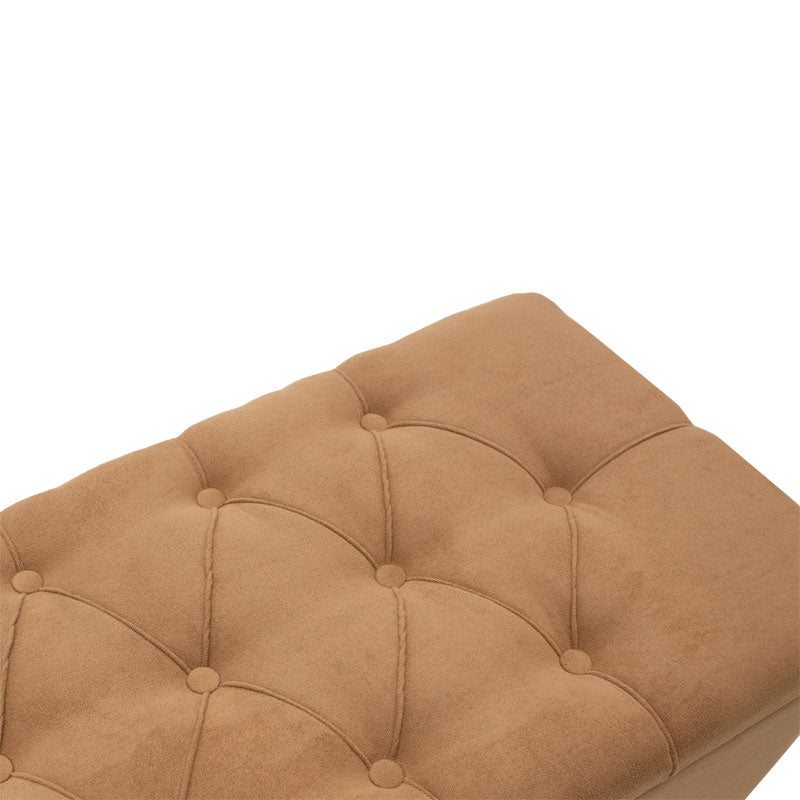Σκαμπό-μπαούλο Elone  μόκα-καρυδί 90x40x44εκ - Pakobazaar