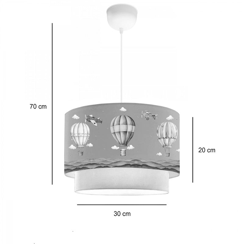 Παιδικό φωτιστικό οροφής Balon  σε πράσιινο-κρέμα απόχρωση Φ30x20εκ - Pakobazaar