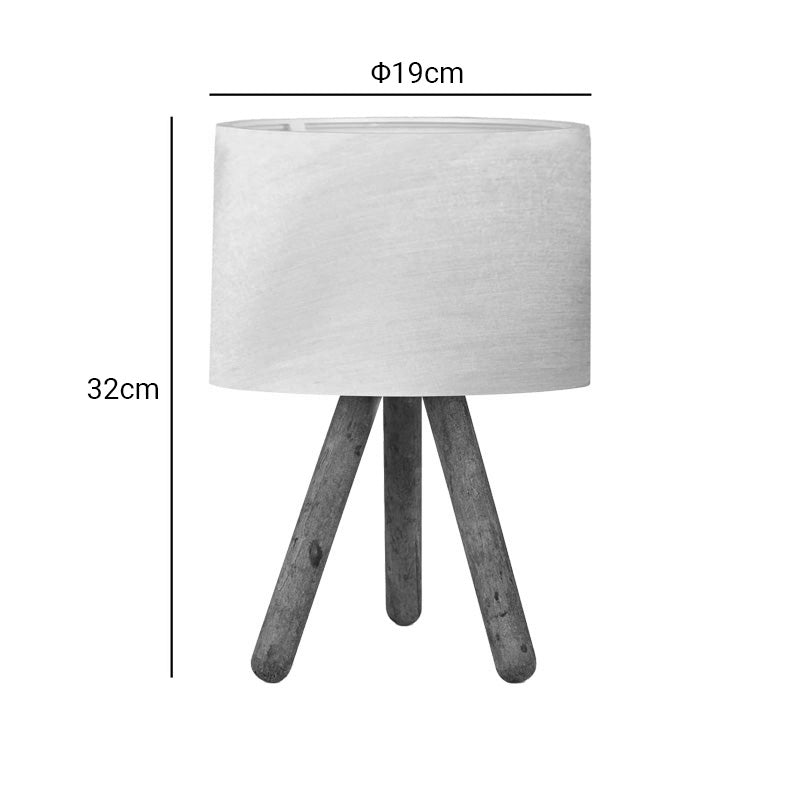 Επιτραπέζιο φωτιστικό PWL-1071 Ι  Ε27 μπεζ -καρυδί Φ19x32εκ - Image 2